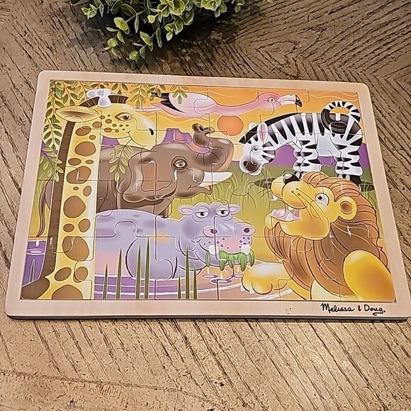 Wooden jigsaw puzzle animals Melissa & Doug - Picture 1 of 6